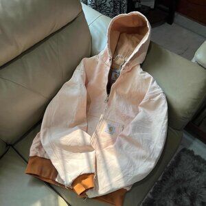 Vintage Sun-Faded & Distressed Carhartt Canvas Active Jacket Hoodie - M
